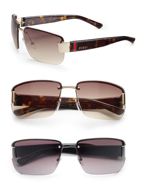 best mens gucci sunglasses|Gucci rimless sunglasses men's.